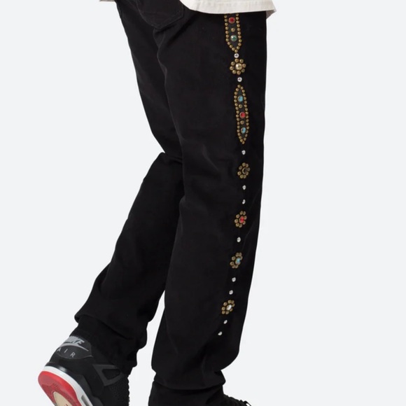 Embellished stud corduroy pants - Picture 3 of 5